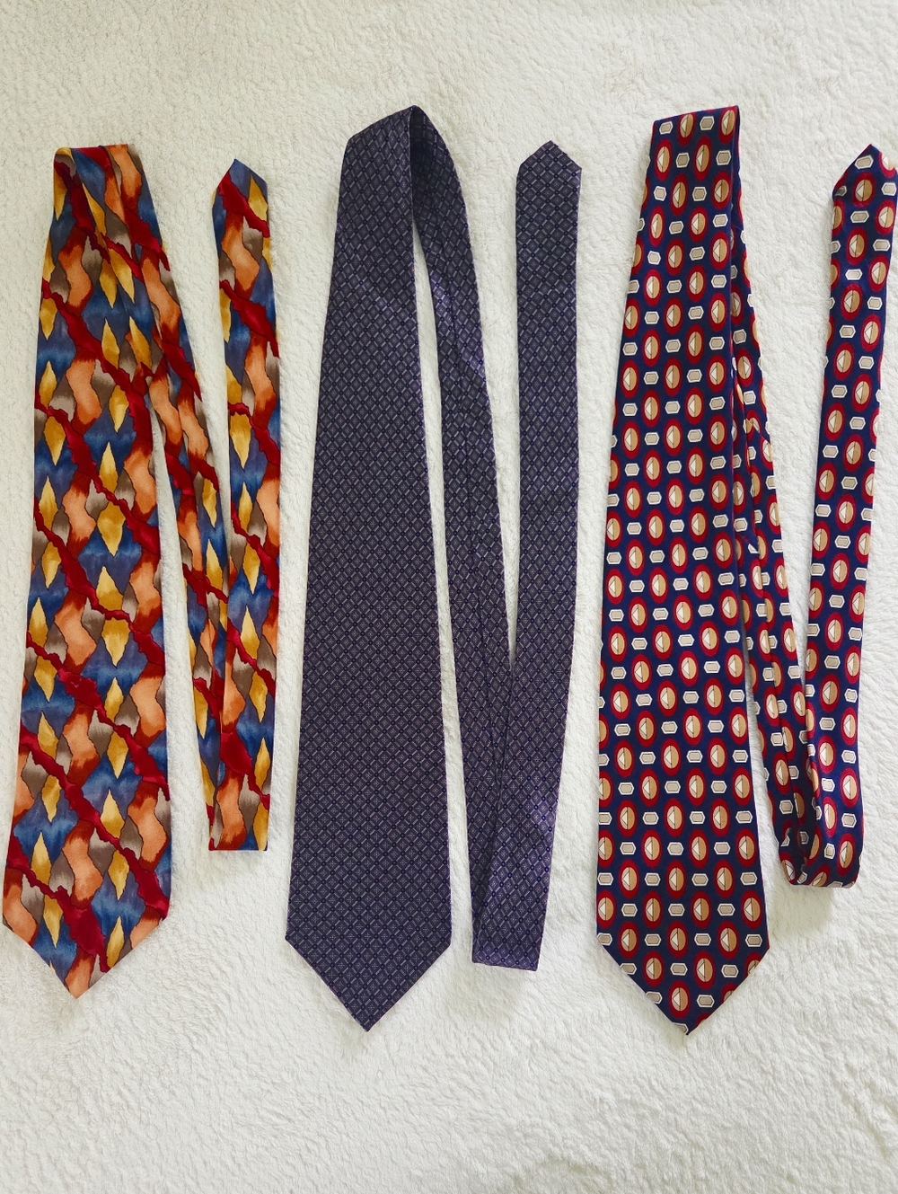 Vintage!!! Silk Multicolor Men's Ties Bundle (3)